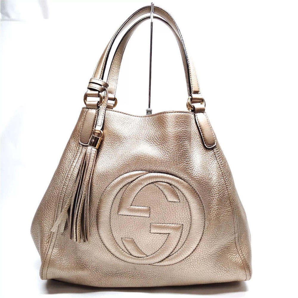 Gucci Gold Leather Women's Bag